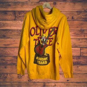 5 for $25🔥Oliver Tree Cowboy Tears Mustard Yellow Hoodie Sweater Large